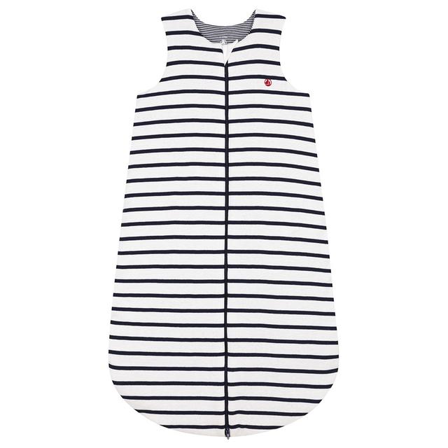 Petit Bateau - Stripy Cotton Sleeping Bag - White/Blue