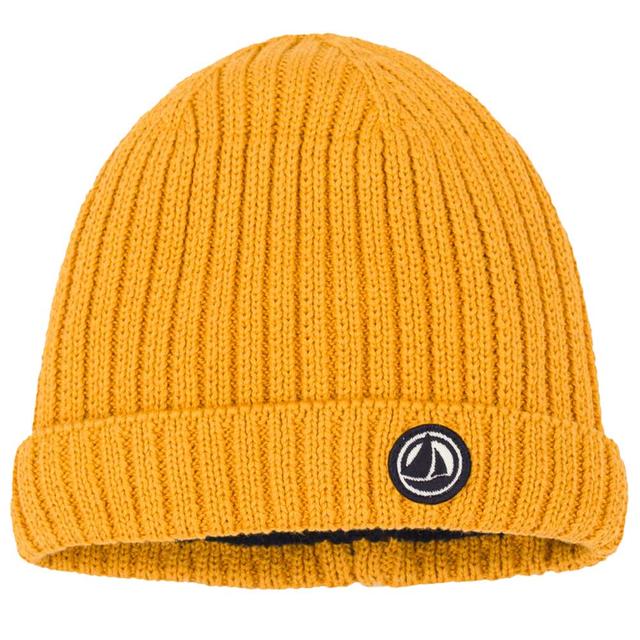 Petit Bateau - Baby's Fleece Lining Knit Hat - Yellow