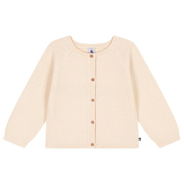 Petit Bateau - Girl's Cotton Cardigan - Beige