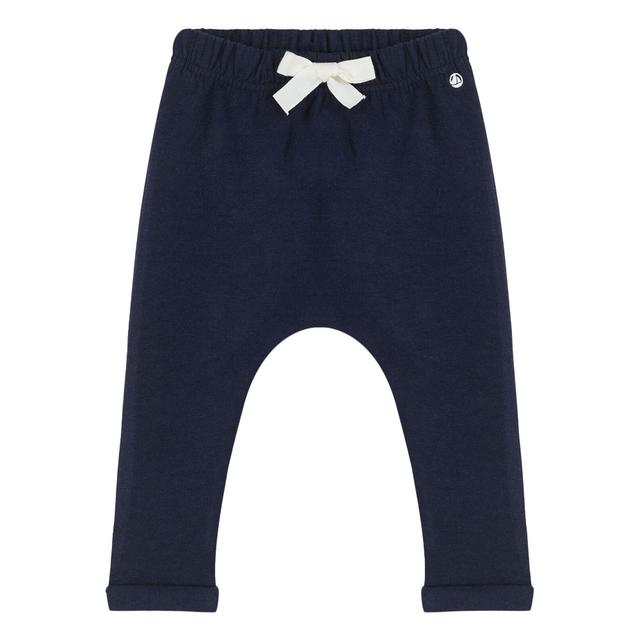 Petit Bateau - Babies Thick Striped Jersey Trousers - Blue