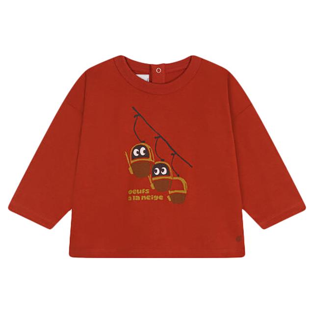 Petit Bateau - Baby's Long-Sleeves Jersey Shirt - Red