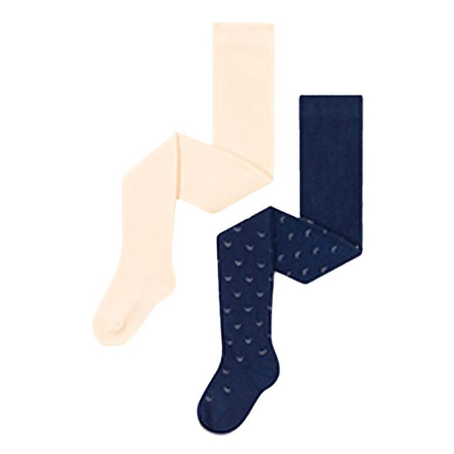 Petit Bateau - 2Pc-Set - Babies Cotton Tights