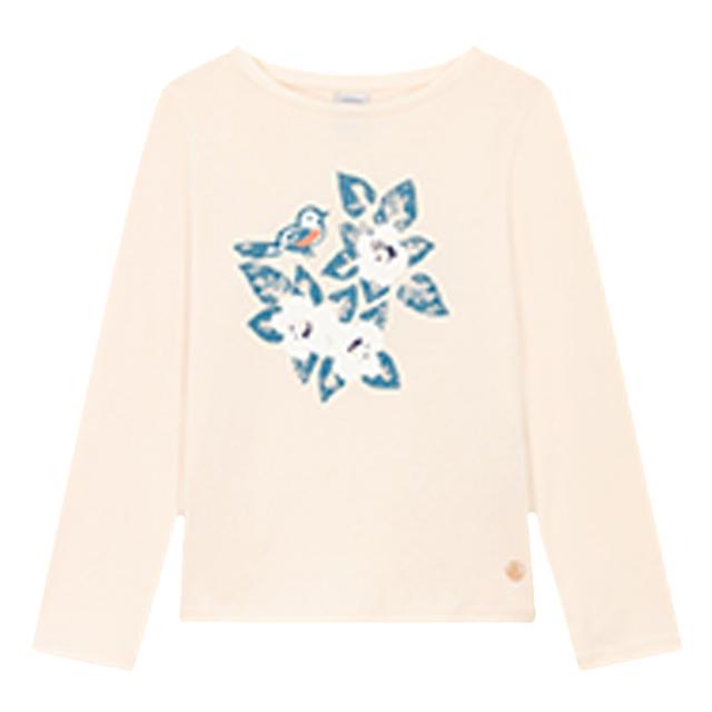 Petit Bateau - Girls Long-Sleeves Cotton T-Shirt - Pink