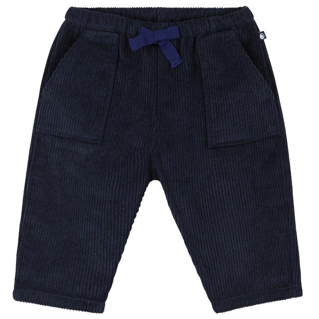 Petit Bateau - Baby's Wide Ribbed Corduroy Trousers - Blue