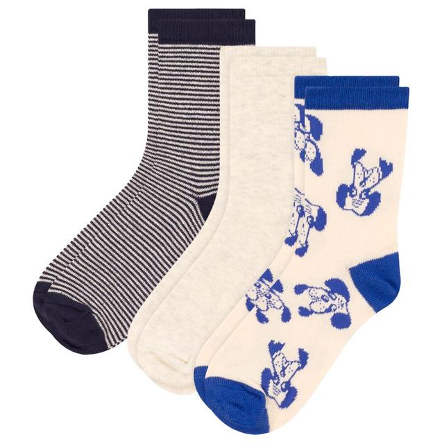 Petit Bateau - 3pc-Set - Girls Dog Patterned Socks