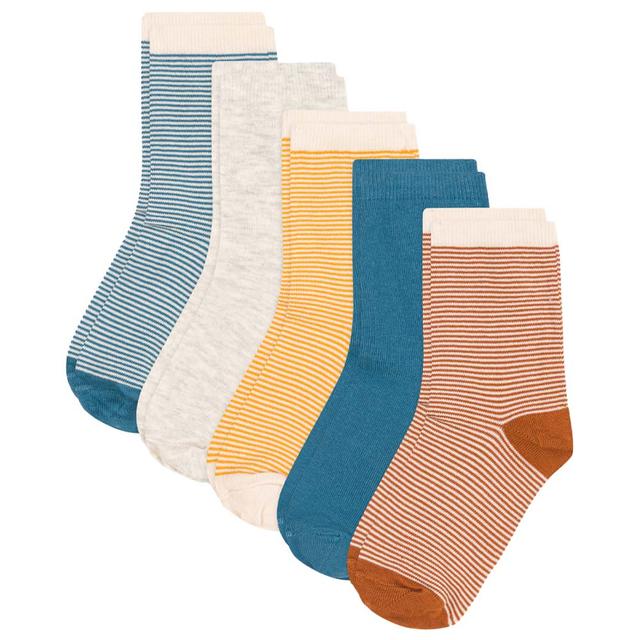 Petit Bateau - 5pc-Set - Boys Pinstriped Socks