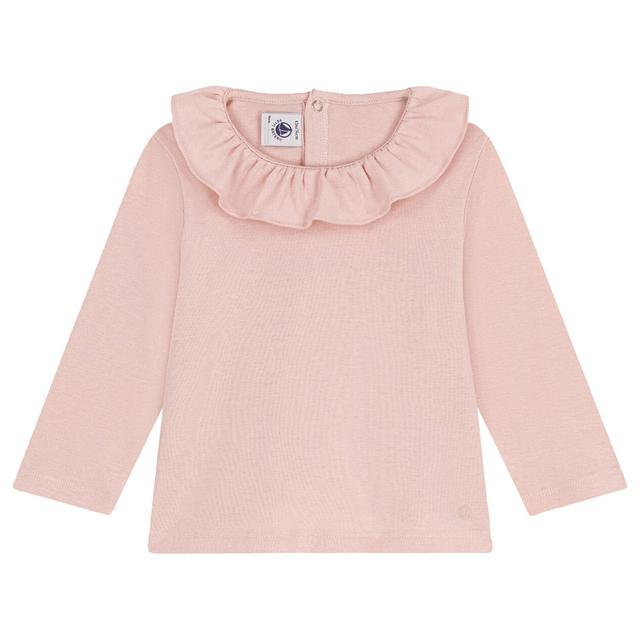 Petit Bateau - Baby's Long-Sleeves Cotton Blouse - Pink