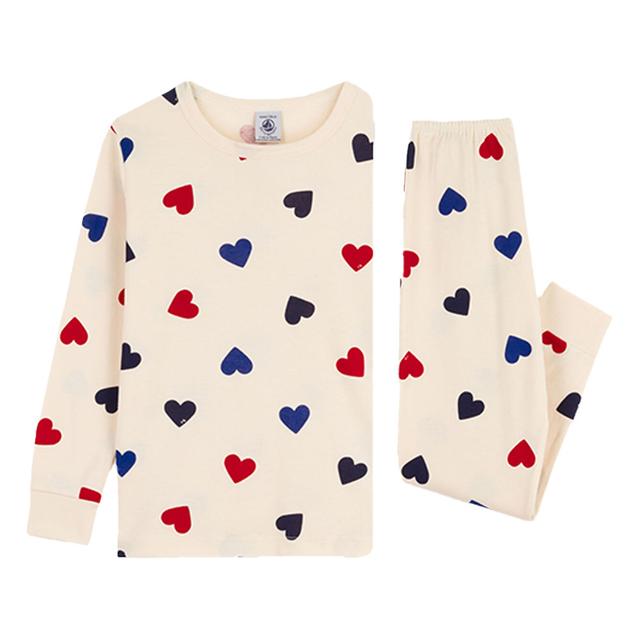 Petit Bateau - 2Pc-Set - Girls Printed Cotton Pyjama Suit