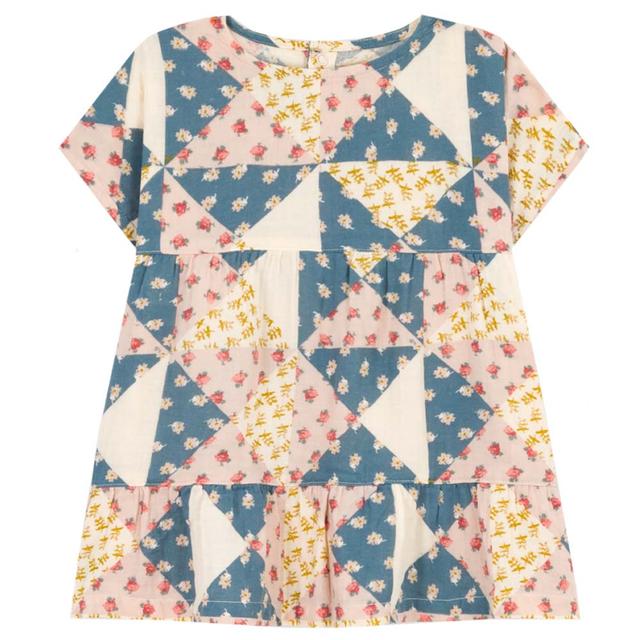 Petit Bateau - Babies' Short-Sleeves Cotton Gauze Dress