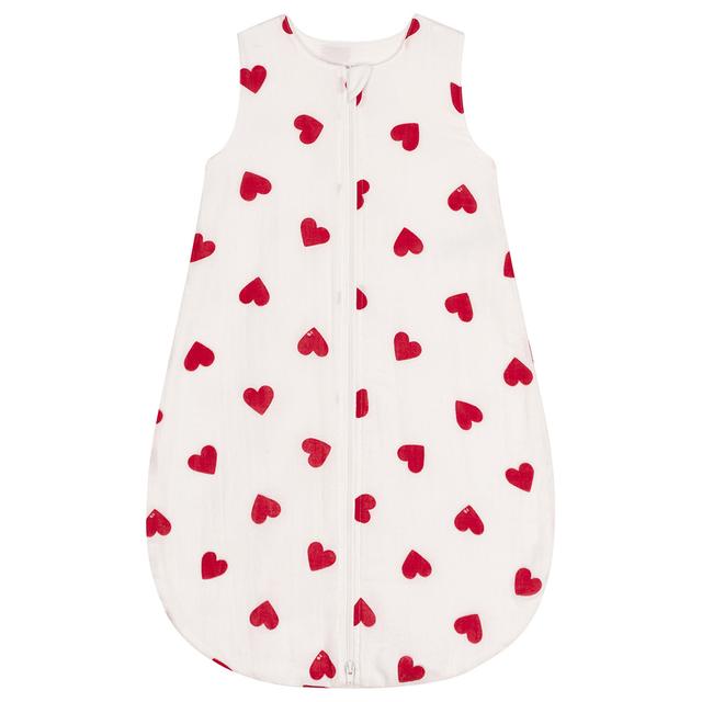 Petit Bateau - Babies' Cotton TOG Sleeping Bag - White/Red