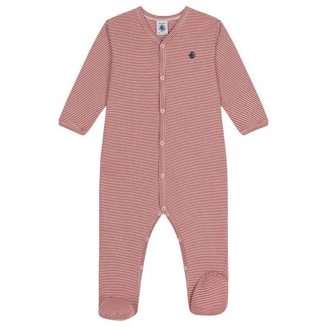 Petit Bateau - Baby's Stripy Cotton Sleepsuit - Red/White