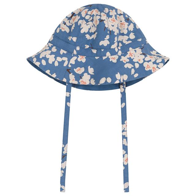 Petit Bateau - Baby Girl's Floral Poplin Bucket Hat - Blue