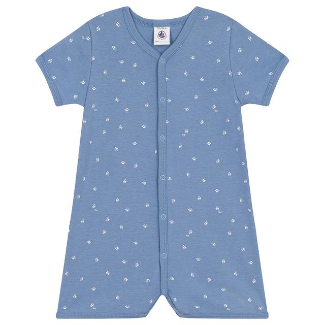 Petit Bateau - Baby's Short Cotton Playsuit - Blue