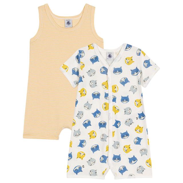 Petit Bateau - 2pc-Set - Baby's Cotton Playsuits