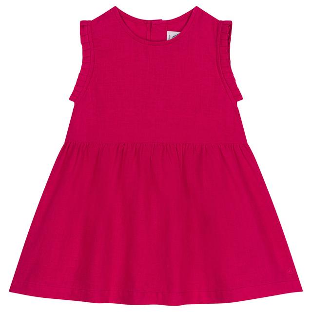 Petit Bateau - Baby's Sleeveless Linen Dress - Pink