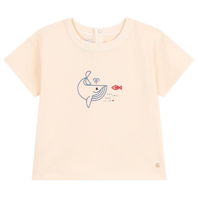 Petit Bateau - Baby's Short Sleeves Lightweight Jersey T-Shirt - Ecru