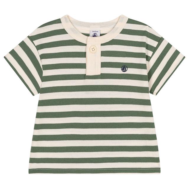 Petit Bateau - Baby's Short-Sleeves Jersey T-Shirt - Green/White