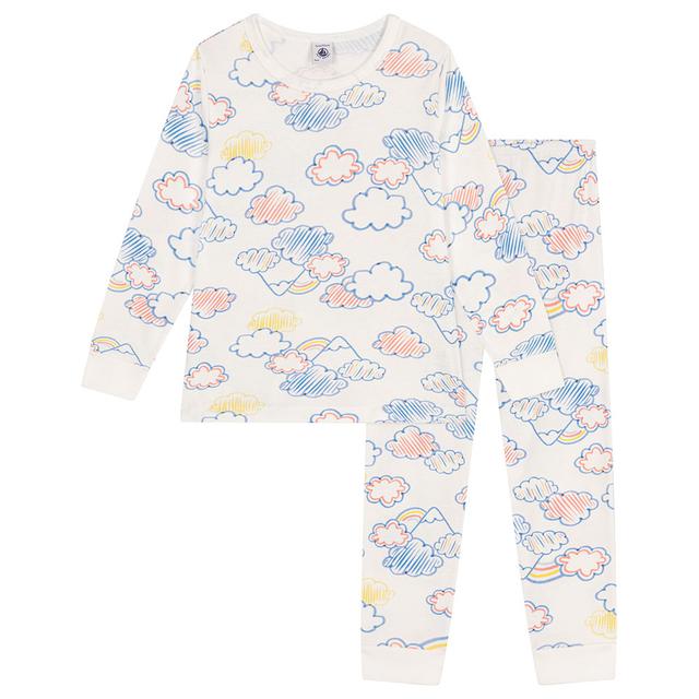 Petit Bateau - Children's Cloud And Rainbow Print Cotton Pyjama Set