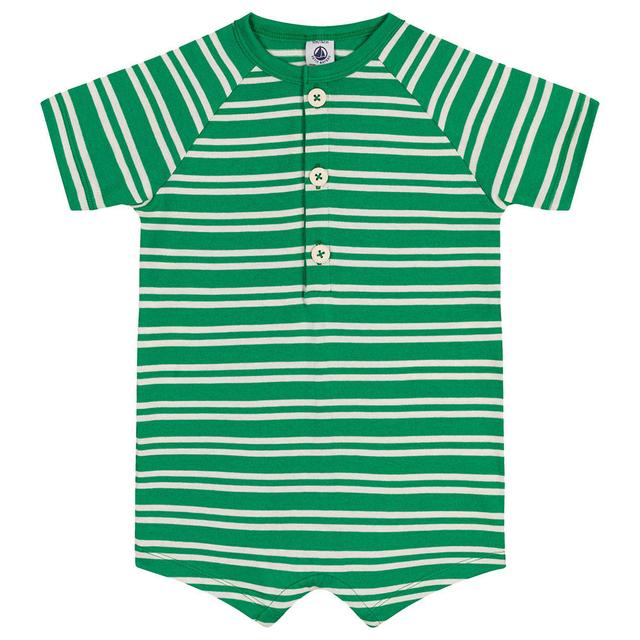 Petit Bateau - Baby's Jersey Playsuit - Green