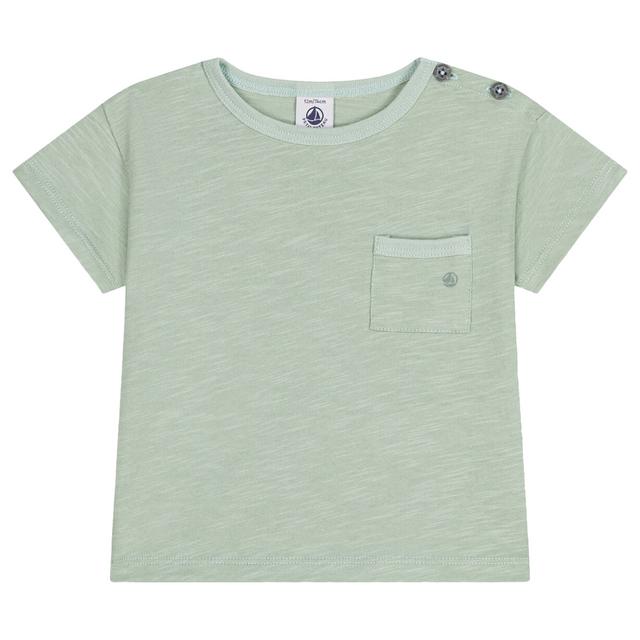 Petit Bateau - Baby's Short Sleeves Slub Jersey T-Shirt - Green