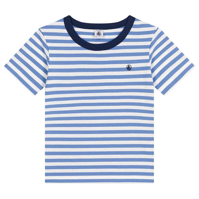 Petit Bateau - Boy's Stripy Lightweight Jersey T-Shirt - Blue/White