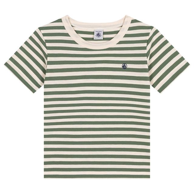 Petit Bateau - Boy's Stripy Lightweight Jersey T-Shirt - Green/White