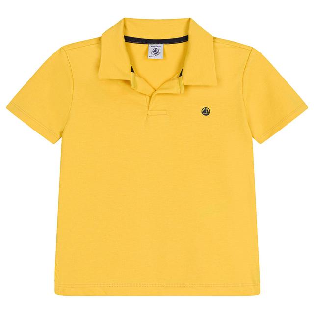 Petit Bateau - Boy's Short Sleeves Cotton Polo Shirt - Yellow