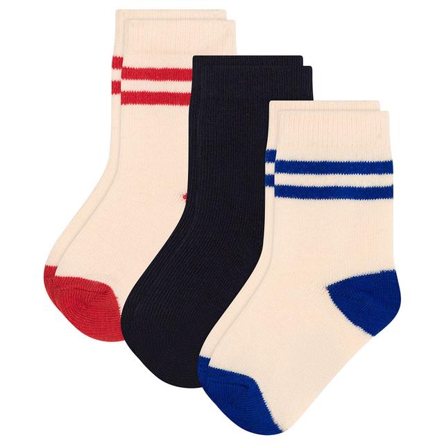 Petit Bateau - 3pc-Set - Baby's Stripy Cotton Socks