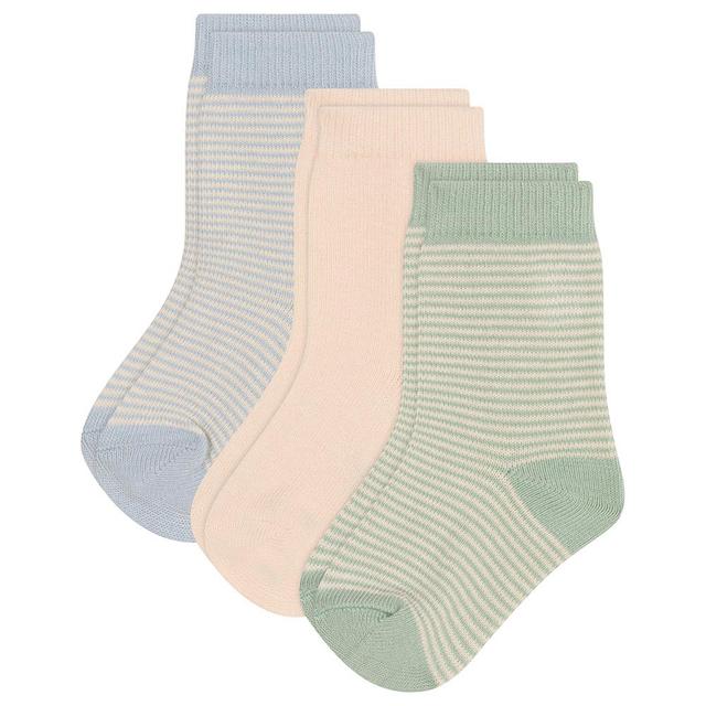 Petit Bateau - 3pc-Set - Babies' Pinstripe Cotton Socks