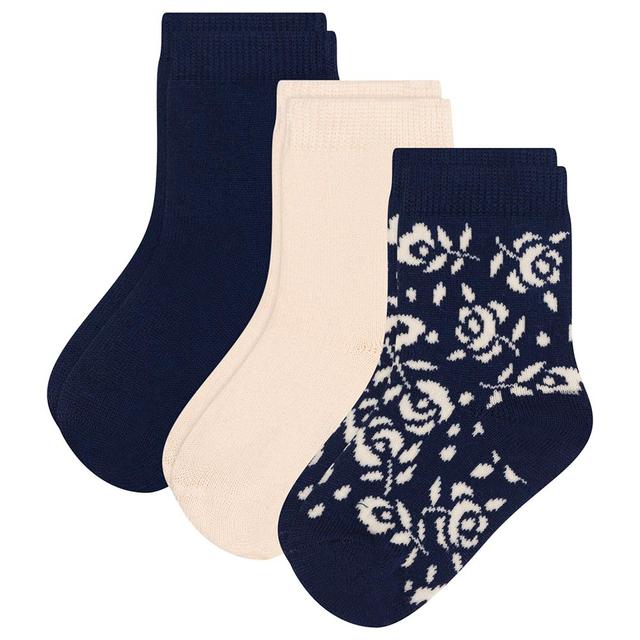 Petit Bateau - 3pc-Set - Baby's Floral Cotton Socks