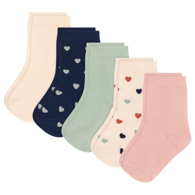 Petit Bateau - 5pc-Set - Baby Girl's Heart Cotton Socks