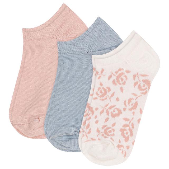 Petit Bateau - 3pc-Set - Girl's Floral Cotton Socks