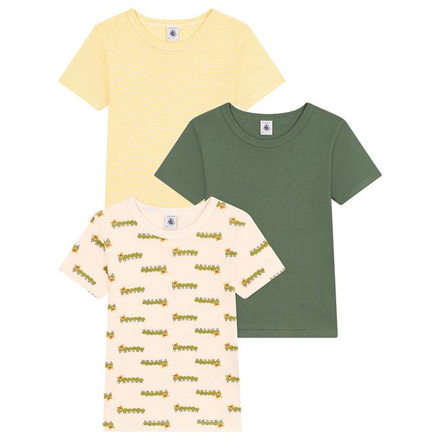 Petit Bateau - 3pc-Set - Boys Short Sleeves Cotton T-Shirts