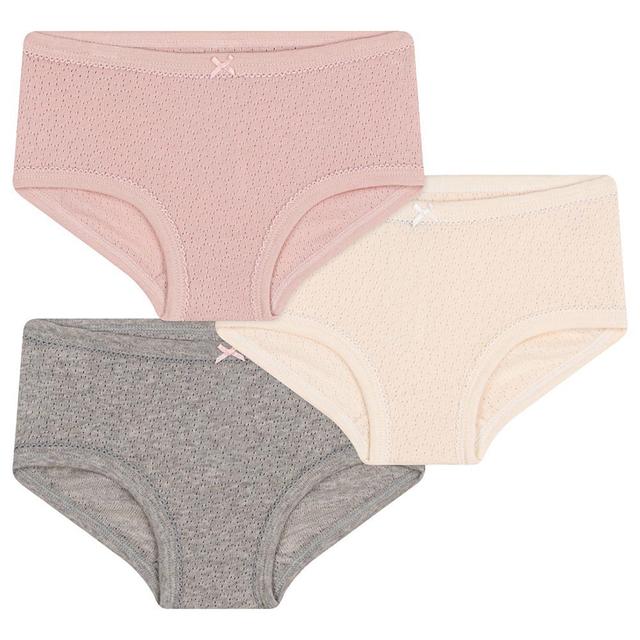 Petit Bateau - 2pc-Set - Girl's High-Waisted Openwork Cotton Knickers