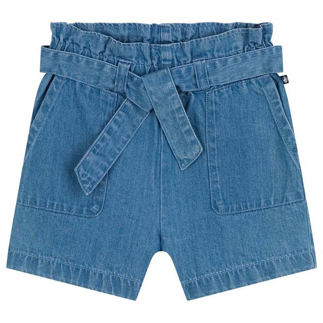 Petit Bateau - Girl's Light Denim Shorts - Blue