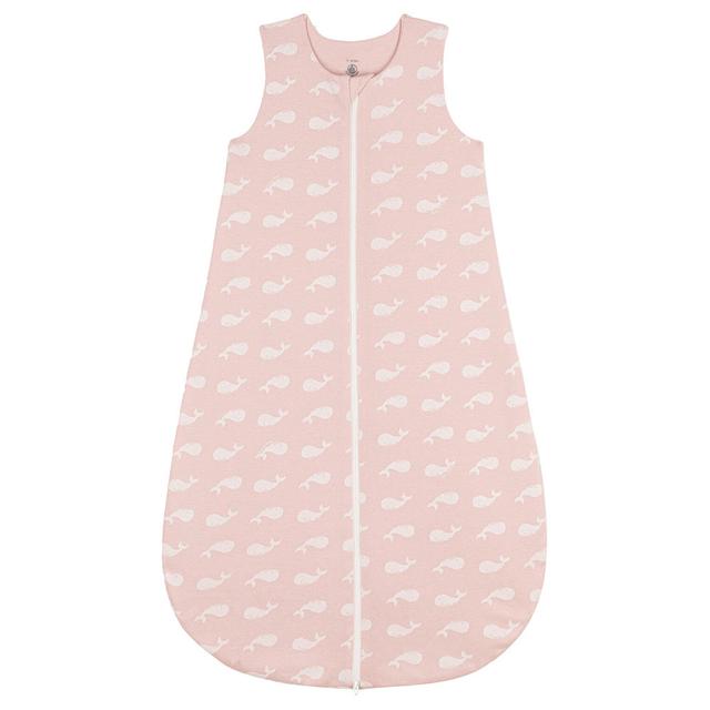 Petit Bateau - Cotton Pink Whale Sleeping Bag - White/Pink