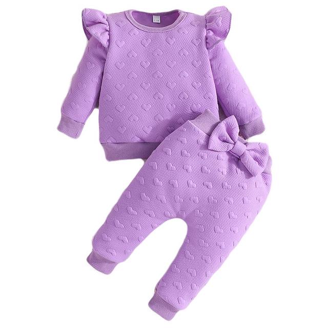 Sugar Rush - 2pc-Set - Round Neck Sweatshirt & Joggers - Purple