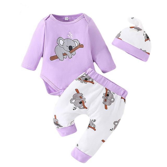 Sugar Rush - 2pc-Set - Printed Bodysuit & Joggers - Purple