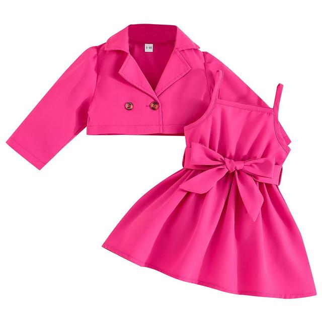 Sugar Rush - 2pc-Set - Girls Sleeveless Dress & Jacket - Pink