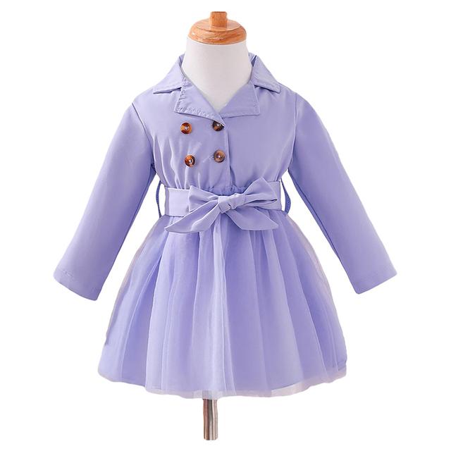 Sugar Rush - Solid Regular V-Neck Full Sleeves Dress - Purple