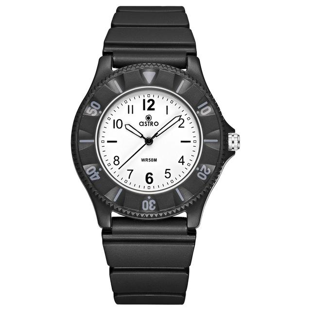 Astro - Kids Analog White Dial Watch - Black