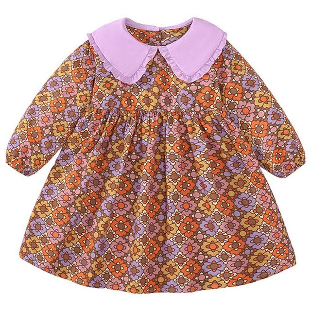 Sugar Rush - Printed Regular Round Neck Full Sleeves Dress