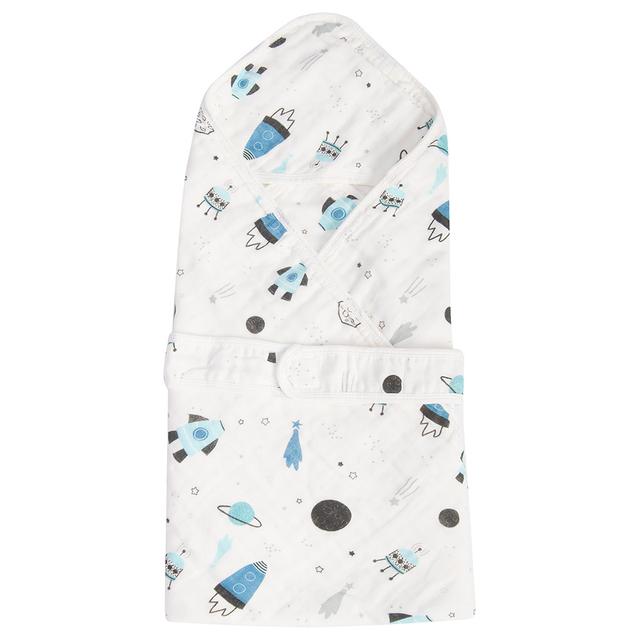 Tiny Toes - Baby Boys Printed Swaddles - White