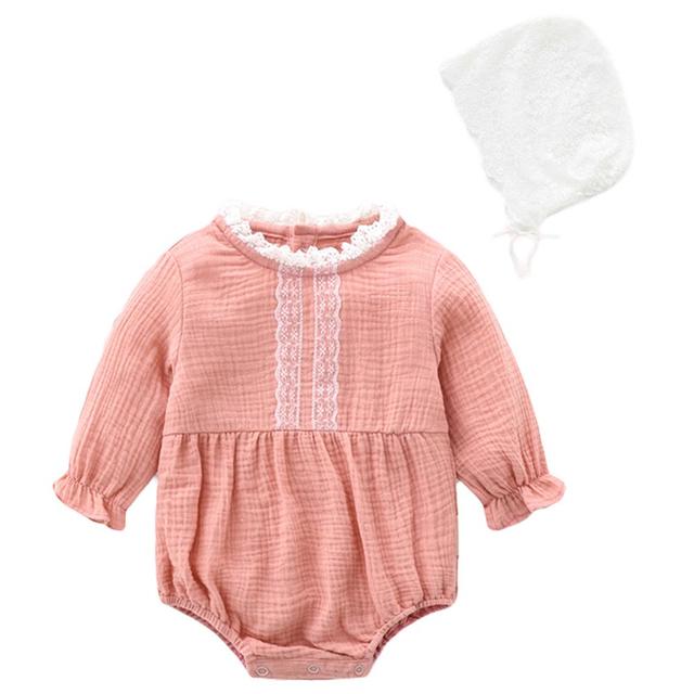 Sugar Rush - Laced Round Neck Full Sleeves Bodysuit - Pink