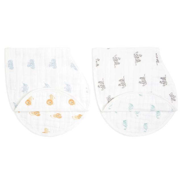 Aden + Anais - Organic Cotton Burpy Bibs - Animal Kingdom - 2pcs