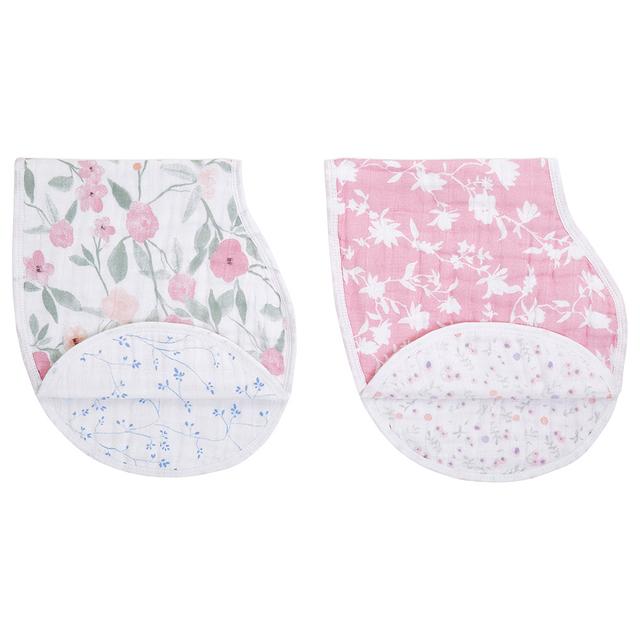 Aden + Anais - Cotton Muslin Burpy Bibs - Ma Fleur - Pack of 2