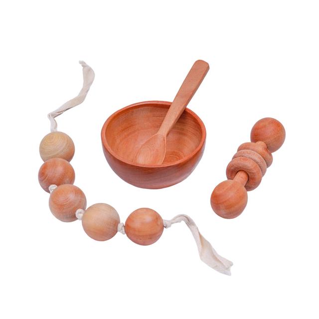 Ariro - New Born Neem Wood Gift Set - 4pcs