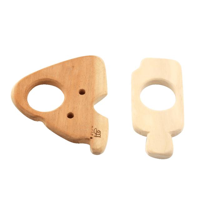 Ariro - Cheese and Ice-Cream Stick Wooden Teethers - 2pcs