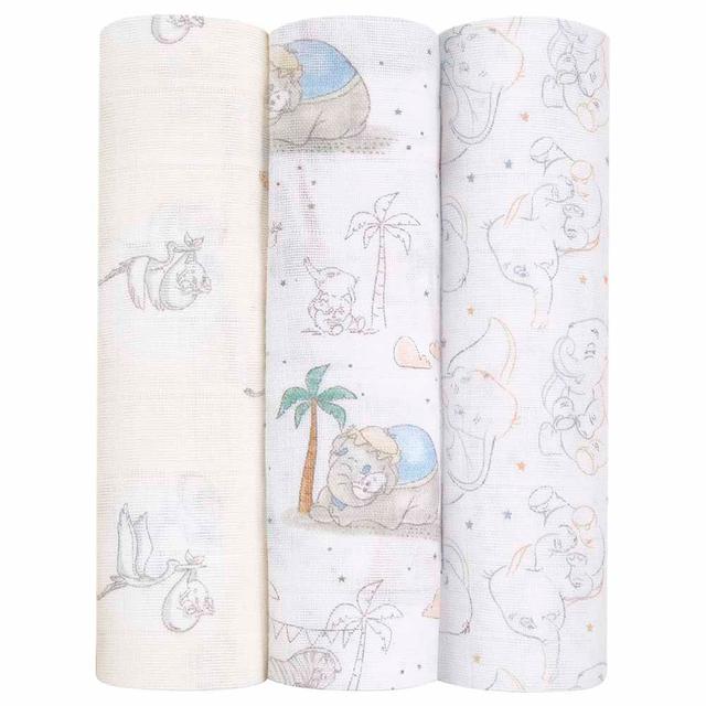 Aden + Anais - 3pc-Set - Muslin Swaddle - L - My Darling Dumbo