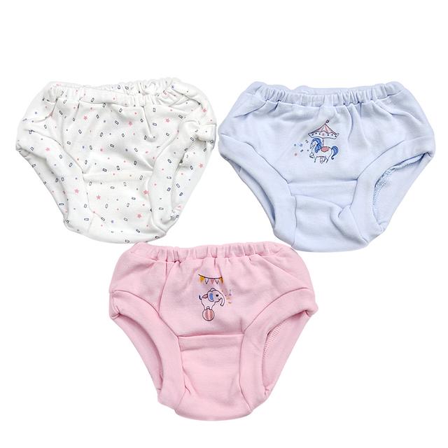 Smart Baby - 3pc-Set - Baby Girl Fully Elasticated Briefs